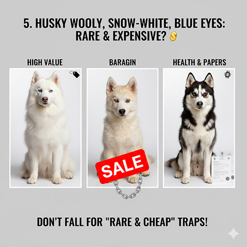 anh so sanh husky wooly trang tuyet mat xanh gia cao husky gia re va husky co giay to