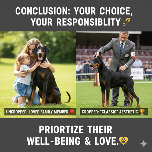 Anh minh hoa ket luan ve viec cat hay khong cat tai duoi Doberman duoi hai boi canh gia dinh va san cho