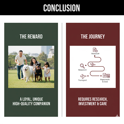 Kết luận về chó nhập khẩu – hành trình tìm hiểu, đầu tư và phần thưởng là người bạn trung thành, chất lượng cao