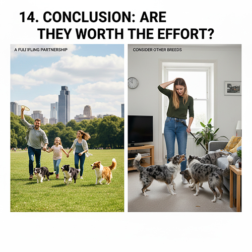 Gia đình chạy chơi với Border Collie ngoài công viên và cảnh người gặp khó khi nuôi Collie trong nhà