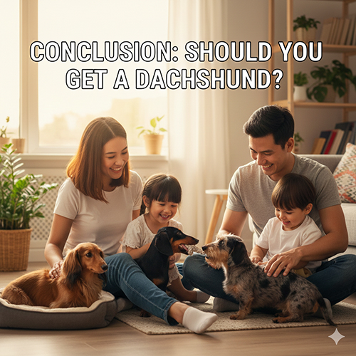 Gia đình vui vẻ chơi với ba chú chó Lạp Xưởng trong phòng khách sáng sủa