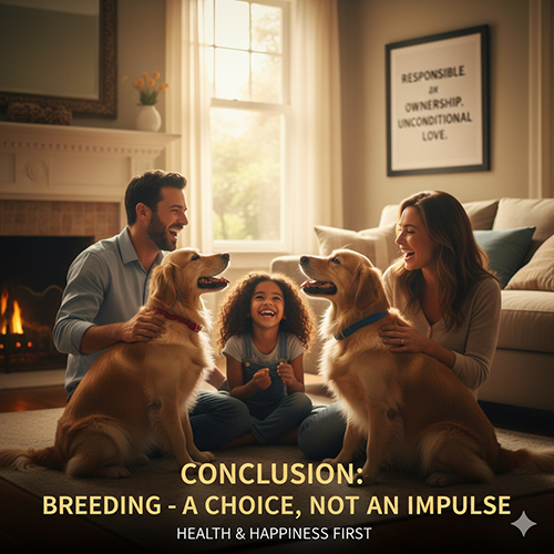 Kết luận về phối giống chó Golden – nuôi có trách nhiệm và đặt sức khỏe lên hàng đầu