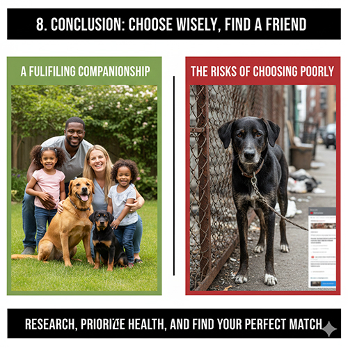 Hình so sánh kết quả khi chọn đúng và chọn sai chó Rottweiler lai với hai khung hình đối lập