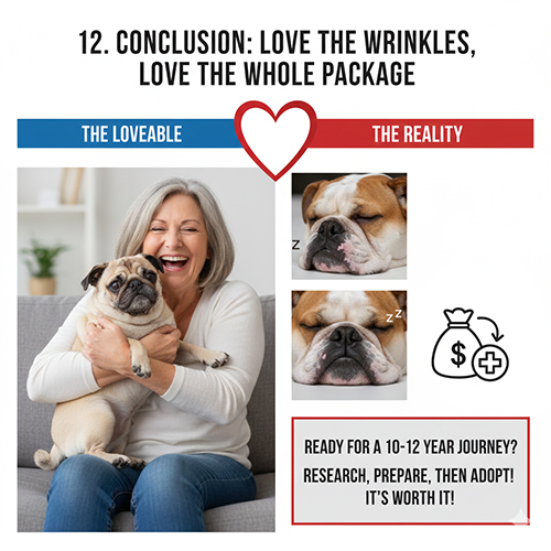 Kết luận về việc nuôi chó mặt xệ mặt nhăn với cả ưu điểm và thực tế chăm sóc