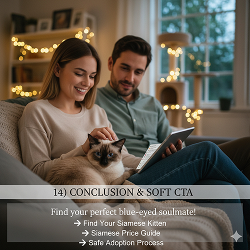 Kết bài mèo Xiêm – thông điệp tình cảm và lời kêu gọi nhẹ nhàng dành cho người đang tìm mèo Xiêm phù hợp