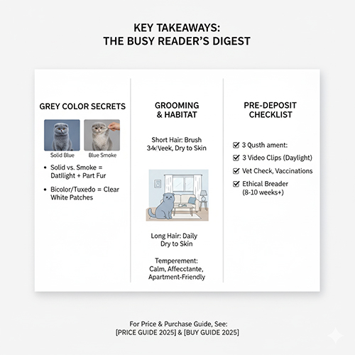 infographic tom tat nhanh meo scottish fold xam solid vs smoke cach nhan bicolor grooming long ngan dai tinh cach va checklist truoc dat coc