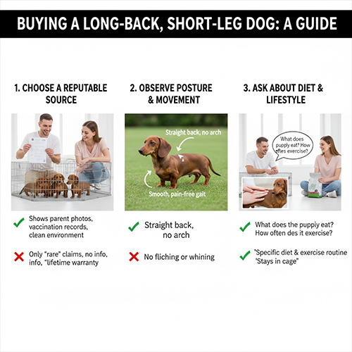 Hướng dẫn chọn mua chó lưng dài thân dài chân ngắn an toàn và giảm rủi ro sức khỏe