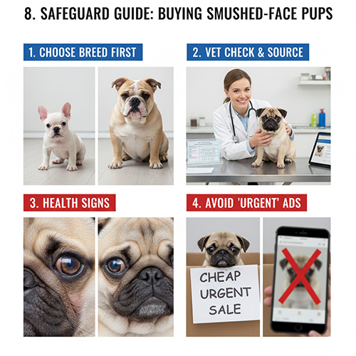 Hướng dẫn chọn mua chó mặt xệ an toàn gồm kiểm tra giống nguồn bán và sức khỏe