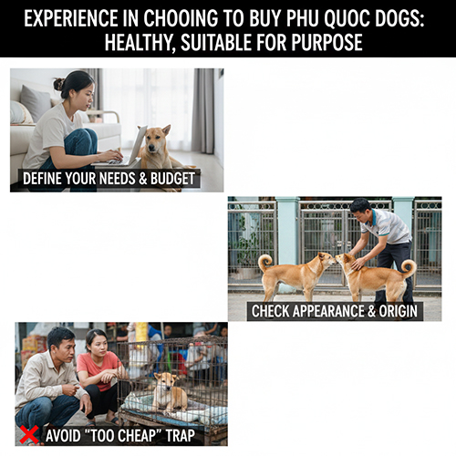 Kinh nghiệm chọn mua chó Phú Quốc khỏe mạnh, đúng mục đích
