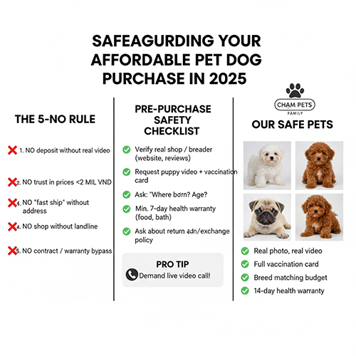 kinh nghiệm mua chó cảnh giá rẻ an toàn với nguyên tắc và checklist