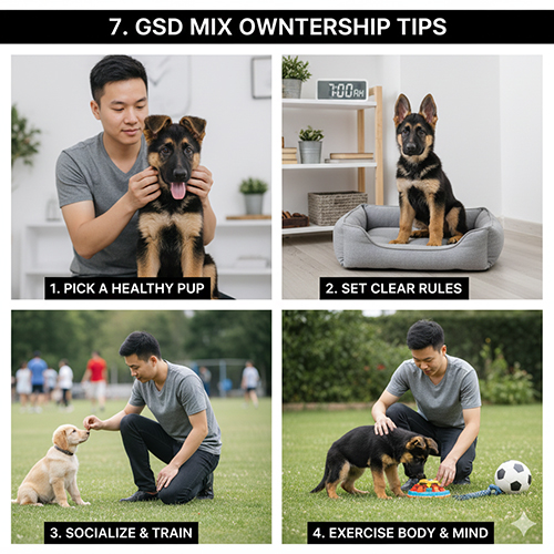 Kinh nghiệm nuôi chó Becgie lai dành cho người mới bắt đầu