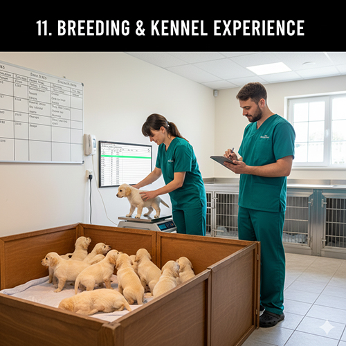 Kinh nghiệm nuôi chó sinh sản và chăm sóc đàn chó con tại trại chuyên nghiệp