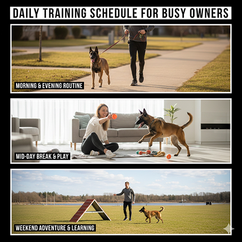 lich huan luyen hang ngay cho nguoi ban ron voi cho becgie bi malinois qua cac khung anh