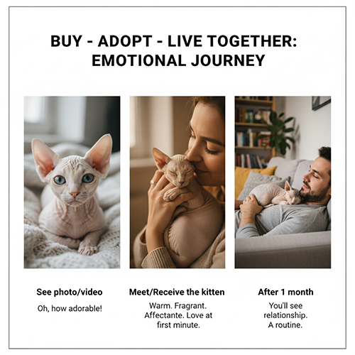 Ba khoảnh khắc: xem ảnh mèo Sphynx, ôm mèo khi đón về và cùng mèo nằm thư giãn sau một tháng