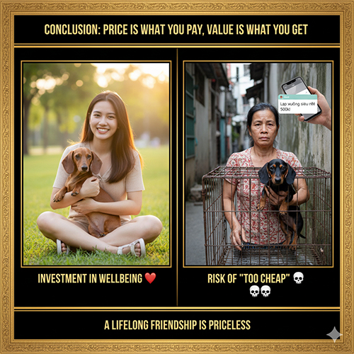 Lời kết về giá chó Lạp xưởng