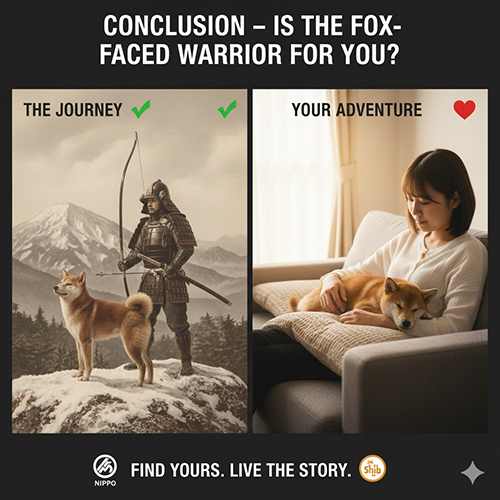 Ảnh chia đôi: Shiba Inu đứng cạnh samurai giữa núi tuyết và Shiba Inu ngủ trong lòng cô gái trong nhà hiện đại