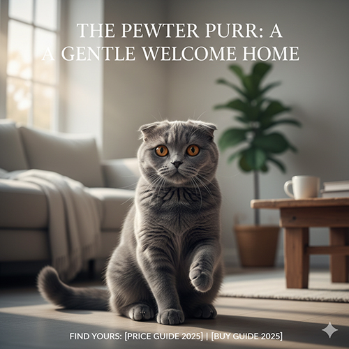 mèo scottish fold xám trong phòng khách ánh chiều dịu tạo cảm giác bình yên lời kết kèm điều hướng xem giá và mua an toàn