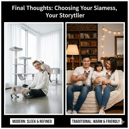 Lời kết – chọn mèo Xiêm hiện đại hay truyền thống để đồng hành cùng gia đình