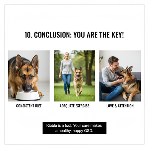 Lời kết về thức ăn hạt cho chó Becgie và vai trò của người nuôi