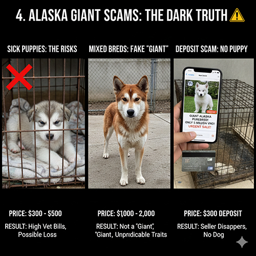 Cảnh báo lừa đảo chó Alaska khổng lồ giá rẻ trên mạng