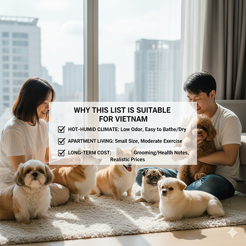 Vì sao danh sách chó cảnh này phù hợp với điều kiện nuôi tại Việt Nam