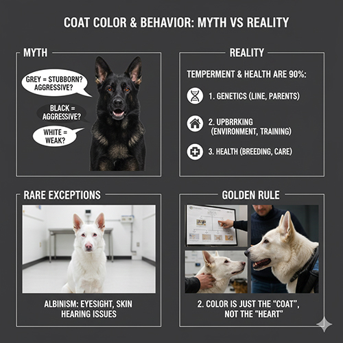 Mối liên hệ giữa màu lông chó Becgie Đức với tính cách và sức khỏe theo góc nhìn khoa học