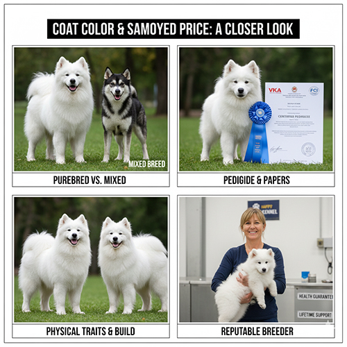Màu lông và các yếu tố ảnh hưởng đến giá bán chó Samoyed tại Việt Nam