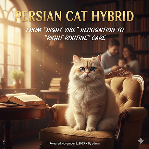 Mèo Ba Tư lai ngồi trên ghế trong không gian ấm áp, biểu cảm dễ thương