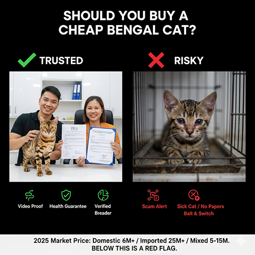 Cảnh báo mèo Bengal giá rẻ – phân biệt người bán uy tín và rủi ro từ các tin rao lừa đảo