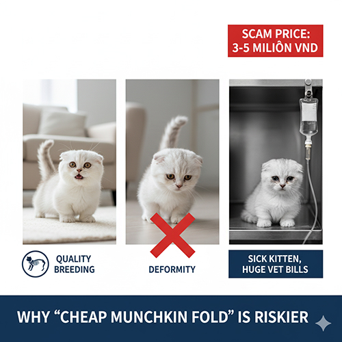 Mèo chân ngắn tai cụp giá rẻ – rủi ro di truyền và bệnh tật cao hơn giống thông thường