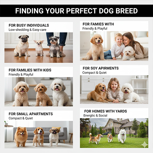 Gợi ý chọn giống chó cảnh phù hợp với người bận rộn, gia đình có trẻ nhỏ và không gian sống