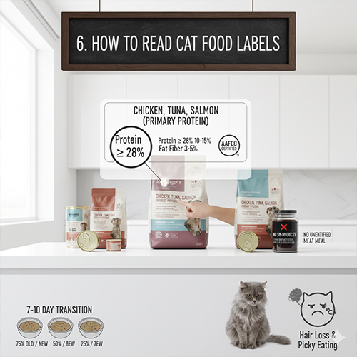 Mẹo đọc nhãn và đánh giá chất lượng thức ăn cho mèo