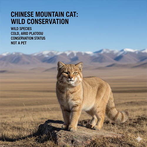 Chinese Mountain Cat Felis bieti mèo hoang dã Trung Quốc sống ở cao nguyên, không phải thú cưng