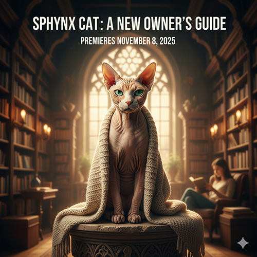 Mèo Không lông Sphynx trong thư viện, ảnh đại diện cho bài Cẩm nang cho người mới
