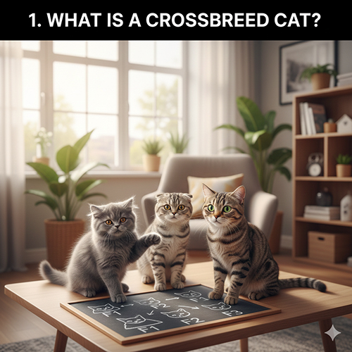 Hình ảnh minh họa khái niệm mèo lai với nhiều bé mèo lai khác giống, ngoại hình đa dạng