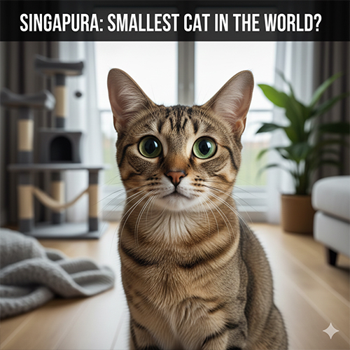 Mèo Singapore (Singapura) – giống mèo nhỏ nhất thế giới với đôi mắt to tròn, thân hình nhỏ gọn