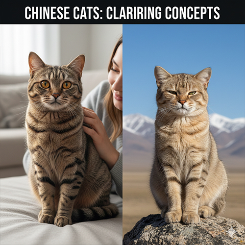 So sánh mèo Trung Quốc Chinese Li Hua trong nhà và mèo bản địa Trung Quốc ngoài tự nhiên