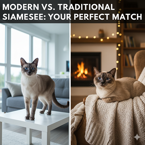 Mèo Xiêm hiện đại và truyền thống – so sánh ngoại hình, tính cách và cách chọn phù hợp