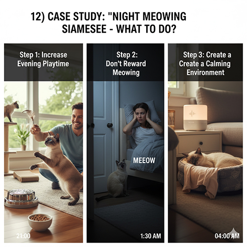 Mèo Xiêm kêu đêm phải làm sao – hướng dẫn 3 bước giúp bé ngủ ngoan và giảm tiếng kêu ban đêm