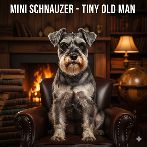 Mini Schnauzer nhỏ gọn râu dài đặc trưng trung thành