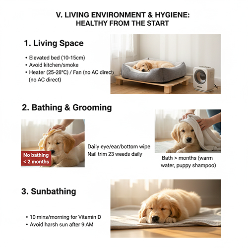 moi truong song va ve sinh dung cach cho cho con tu nho