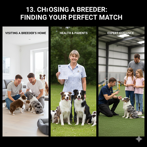 Tham quan nhà người nuôi, xem giấy tờ sức khỏe và nhận tư vấn chuyên nghiệp khi chọn Border Collie