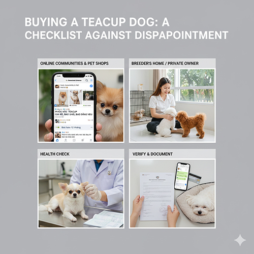 Checklist mua bán chó Teacup giúp tránh rủi ro cho người mới