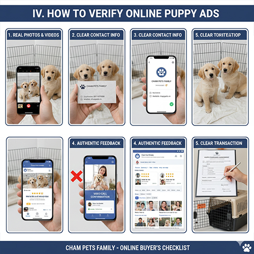 Cách kiểm tra tin thật khi mua chó con online để tránh bị lừa