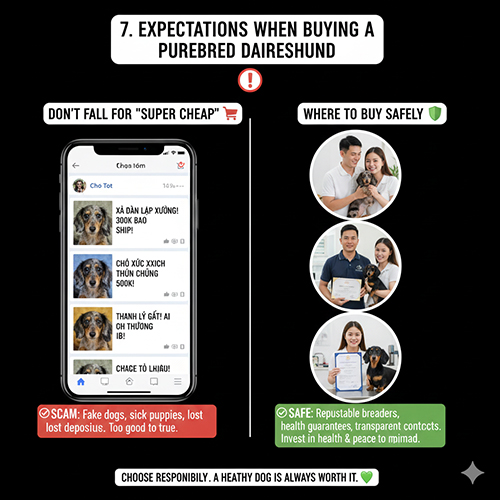 Lưu ý khi mua chó Lạp xưởng thuần chủng và cách chọn nơi bán uy tín