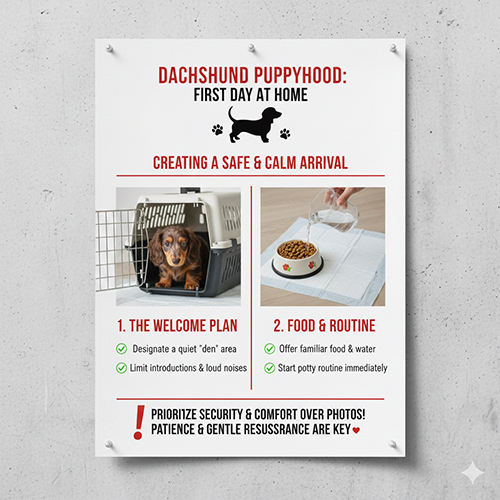 Ngày đầu tiên đón chó Lạp xưởng con và cách giúp bé cảm thấy an toàn