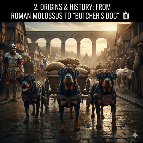 Nguồn gốc và lịch sử chó Rottweiler từ thời La Mã đến giai đoạn “chó đồ tể Rottweil”