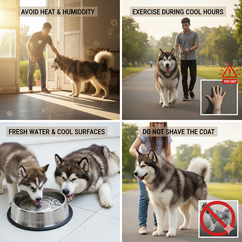 Nguyên tắc vàng khi nuôi chó Alaska ở khí hậu nóng Việt Nam