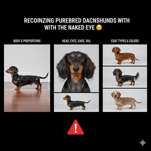 Nhận diện chó Lạp xưởng thuần chủng qua dáng, đầu mặt, tai đuôi, lông và màu sắc