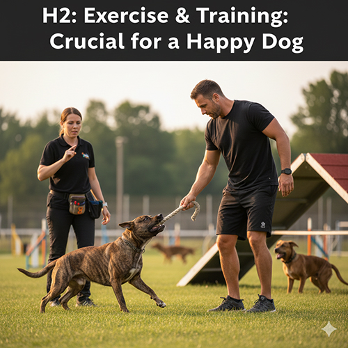 Chó Pitbull lai Becgie đang chơi kéo co và được huấn luyện ngoài sân rộng